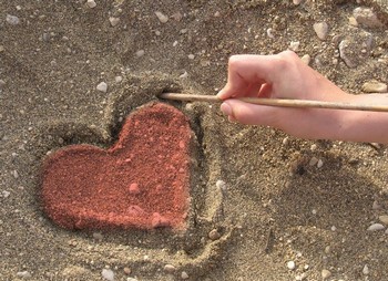 сердце на песке
