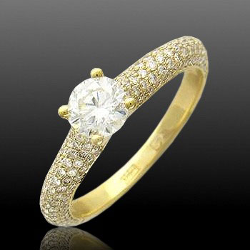 Женское кольцо с камнем
